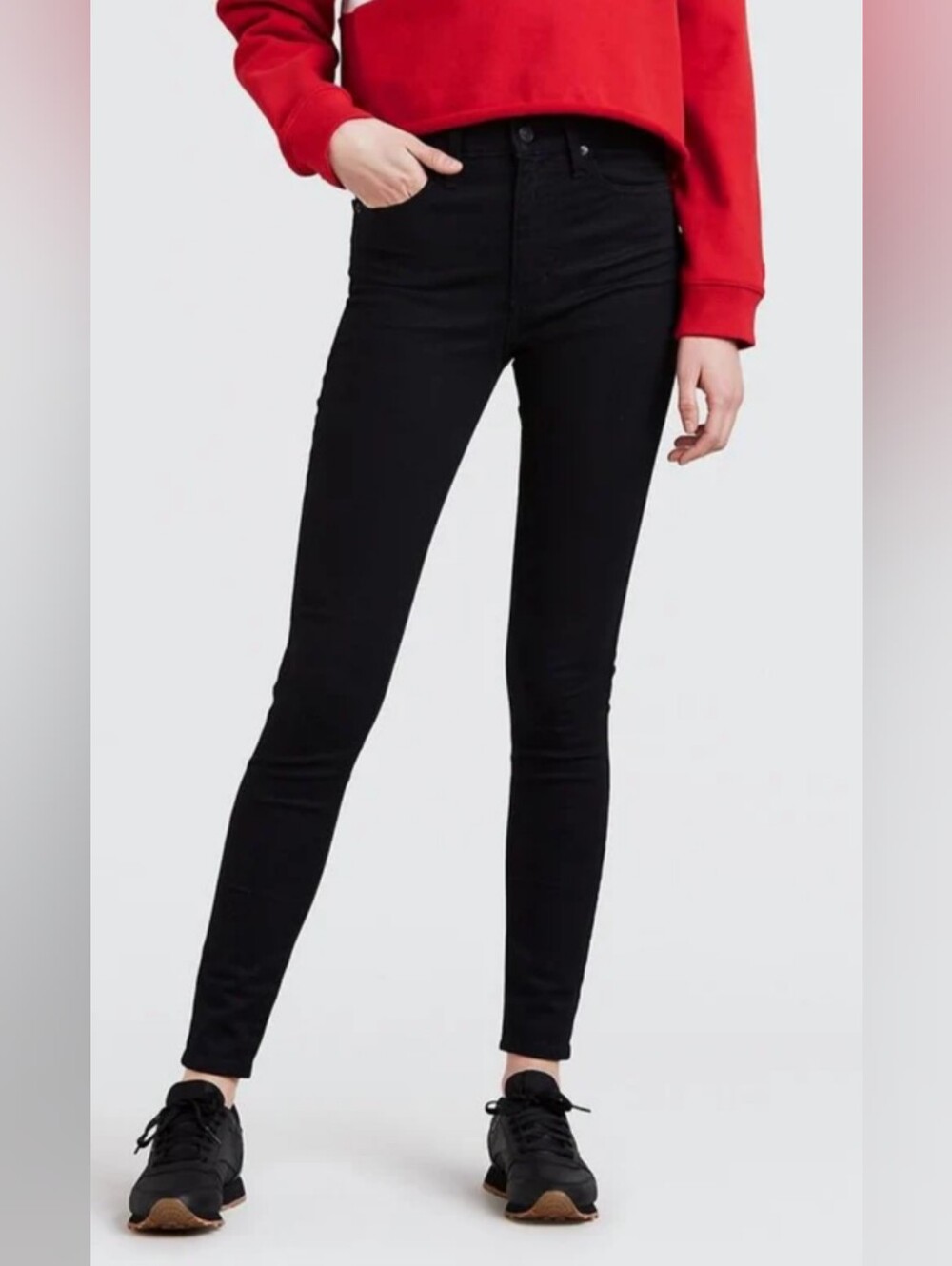LEVI'S | Women's Black Mile High Super Skinny Extra Hi-Rise Jeans